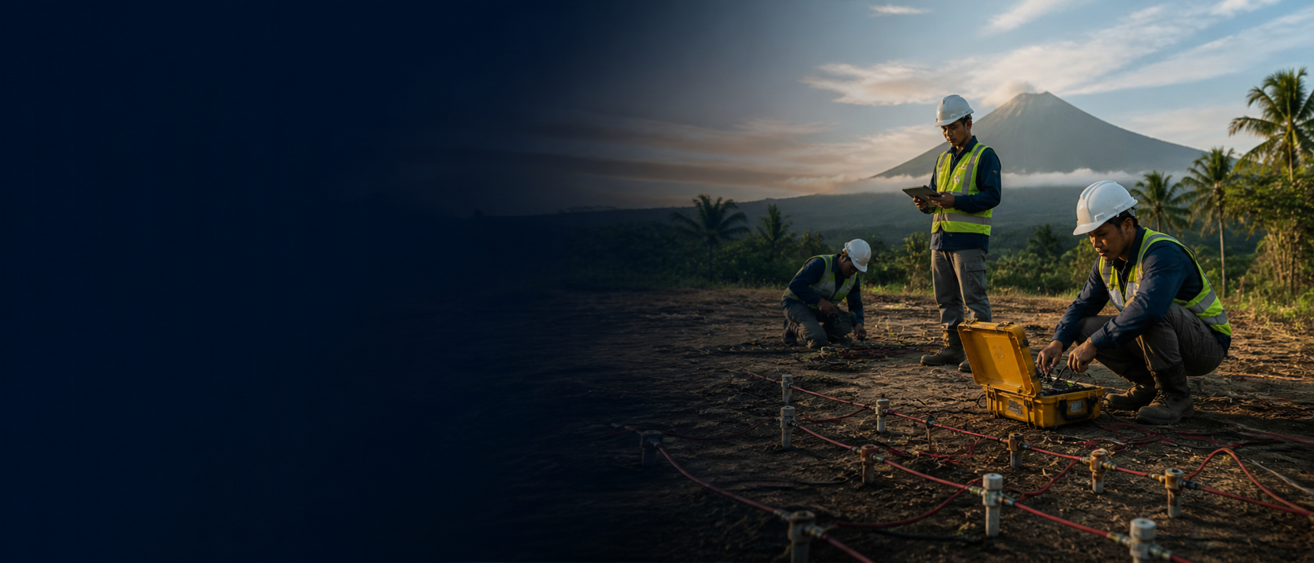 Groundwatch field operations team conducting geophysical survey